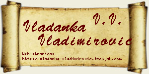 Vladanka Vladimirović vizit kartica